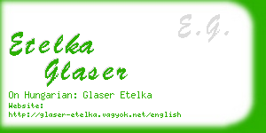 etelka glaser business card